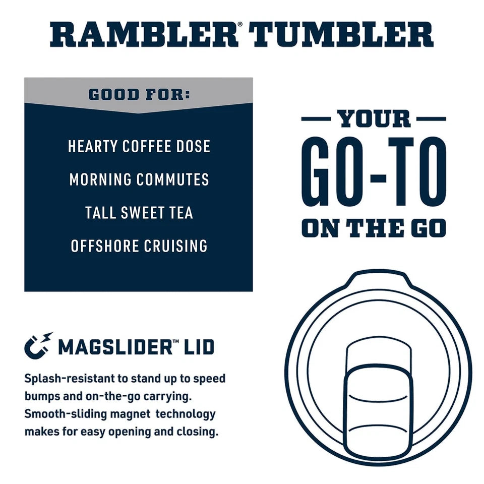 YETI Rambler 30 oz Tumbler, Stainless Vacuum Insulated MagSlider Lid, Rescue Red