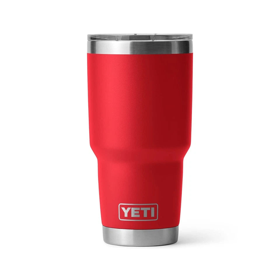 YETI Rambler 30 oz Tumbler, Stainless Vacuum Insulated MagSlider Lid, Rescue Red
