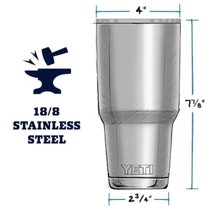 YETI Rambler 30 oz Tumbler, Stainless Vacuum Insulated MagSlider Lid, Rescue Red