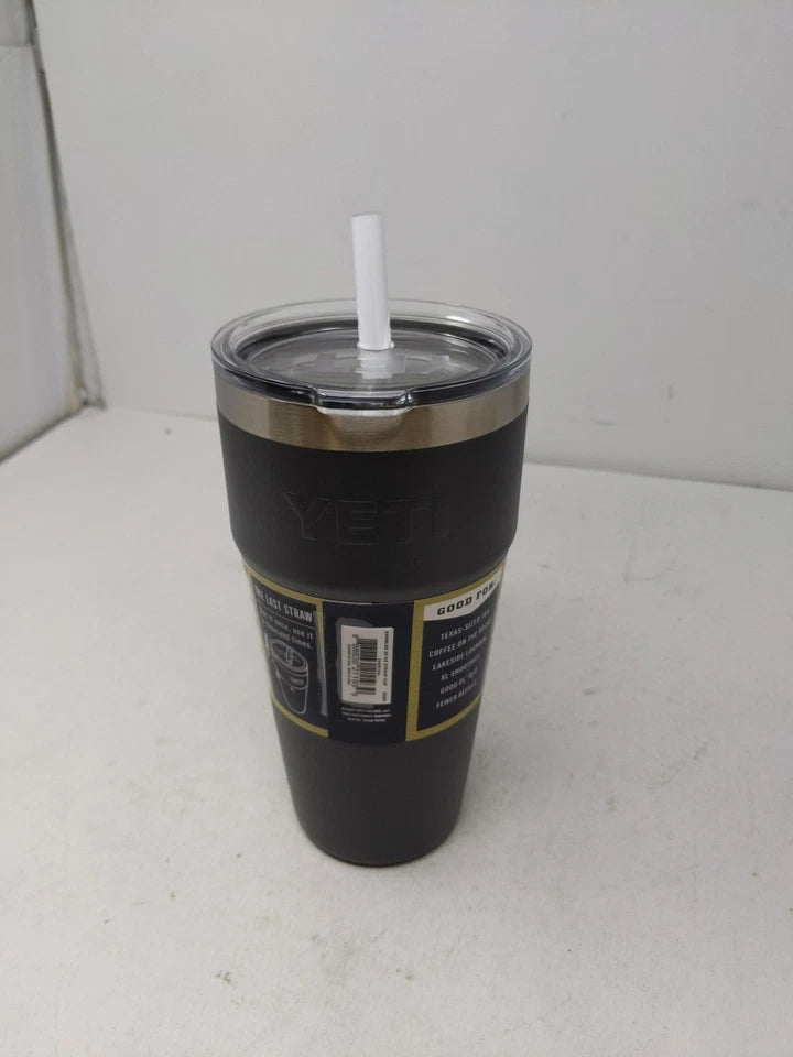 Yeti Rambler 26 Oz Straw Cup, Vacuum Insulated, Stainless Steel With Straw Lid