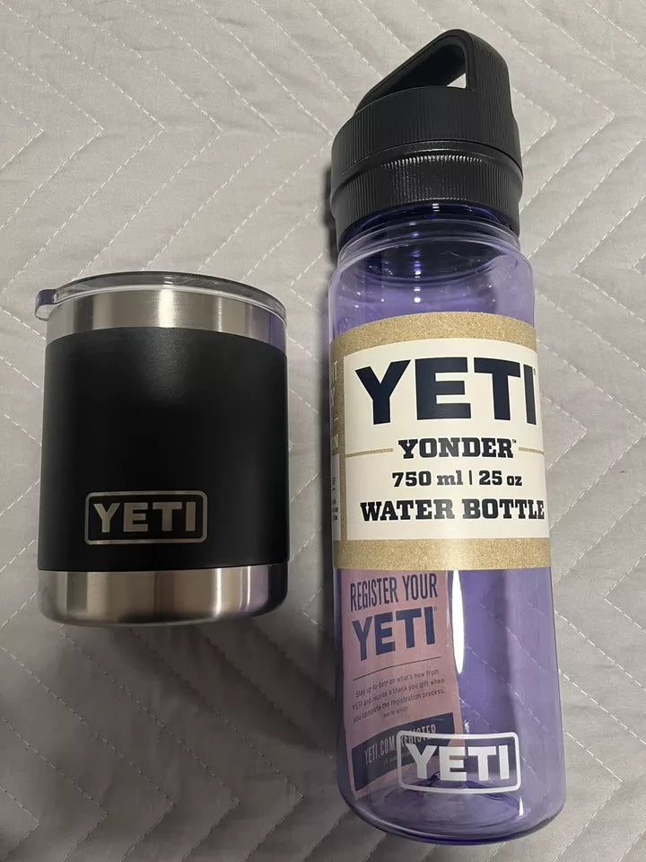 YETI Rambler 10 oz Lowball Stackable Tumbler with MagSlider Lid Color is Black