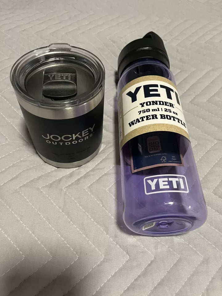 YETI Rambler 10 oz Lowball Stackable Tumbler with MagSlider Lid Color is Black