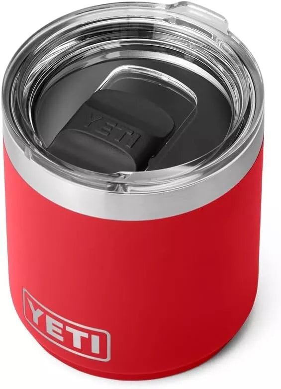 YETI Rambler 10oz Lowball RECUE RED w/Magslider Lid (Brand NEW)