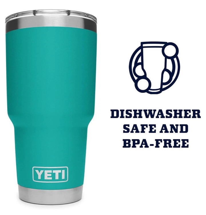 New YETI Rambler 30 oz. Insulated Tumbler Aquifer blue W/ Magslider Lid