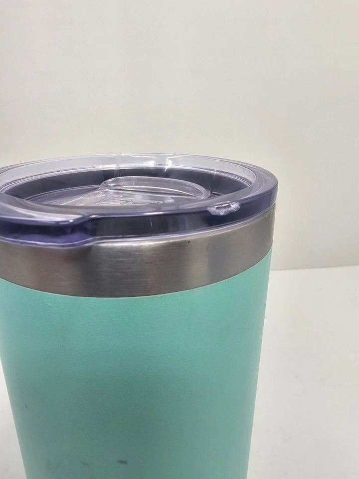 Yeti Rambler 24oz Handle Mug Tumbler Teal Stainless Steel w/ Slider Lid