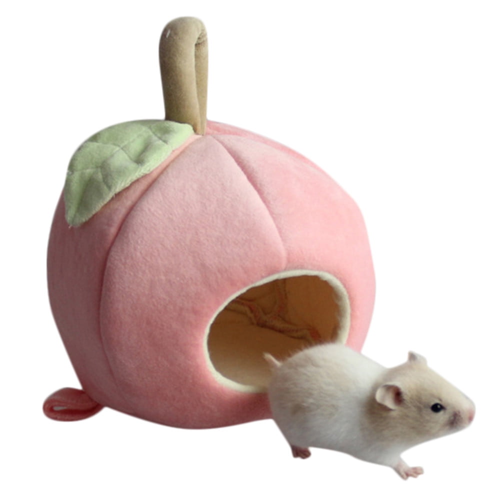 RoamHome Pet Warm Winter House Closed Pet Nest for Mice Hamster Rabbit Small Animal Thermal Cage Household All-Season Small Animals Cage (Pink)
